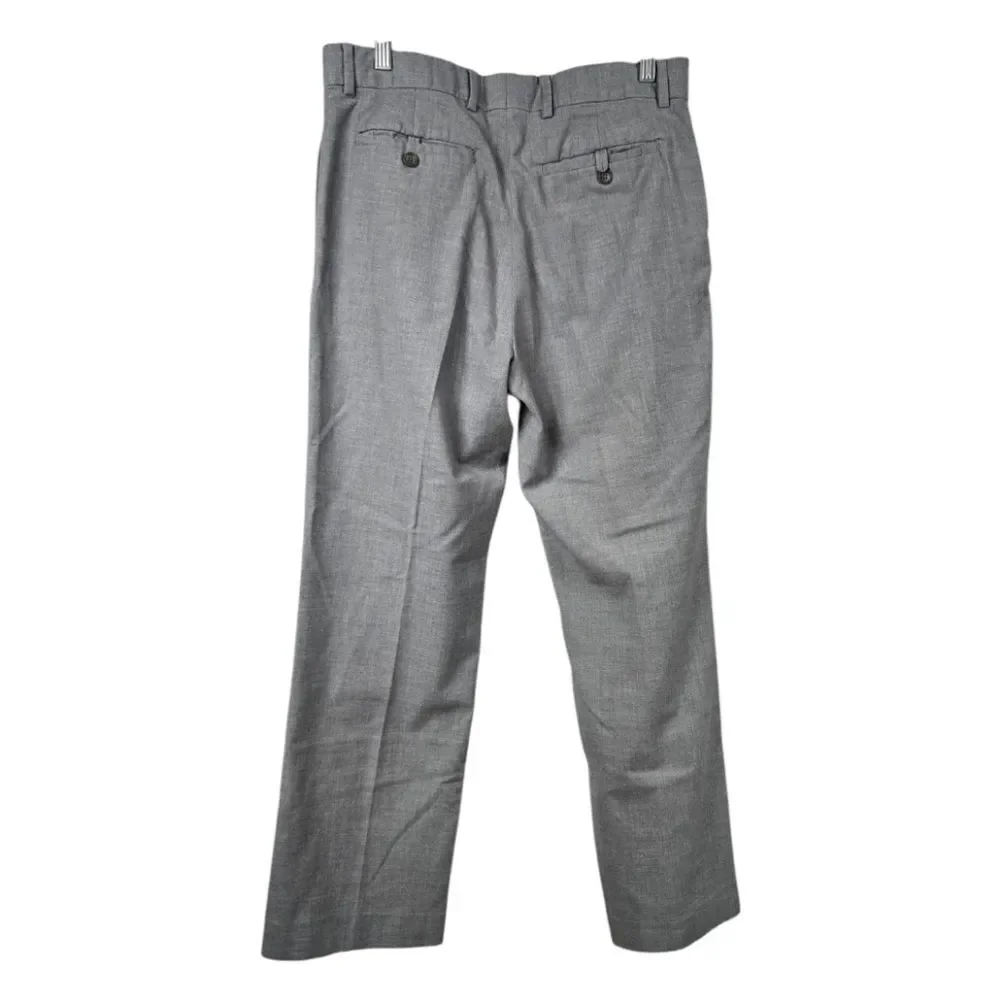 Banana Republic Heather Gray Chino Pants Men’s 32x30 Flat Front Tailored Trouser